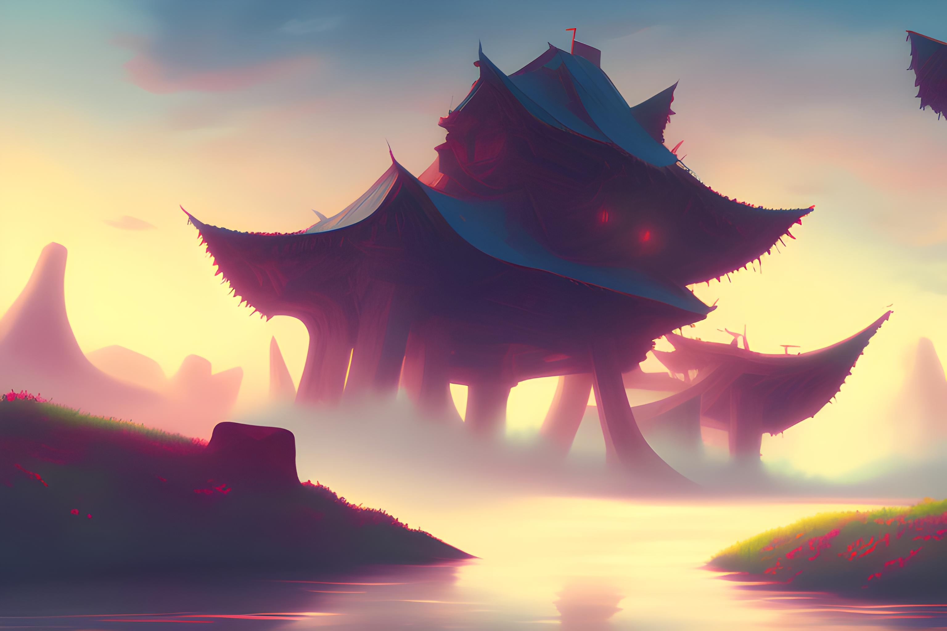 クラゲや魚が泳いでる
